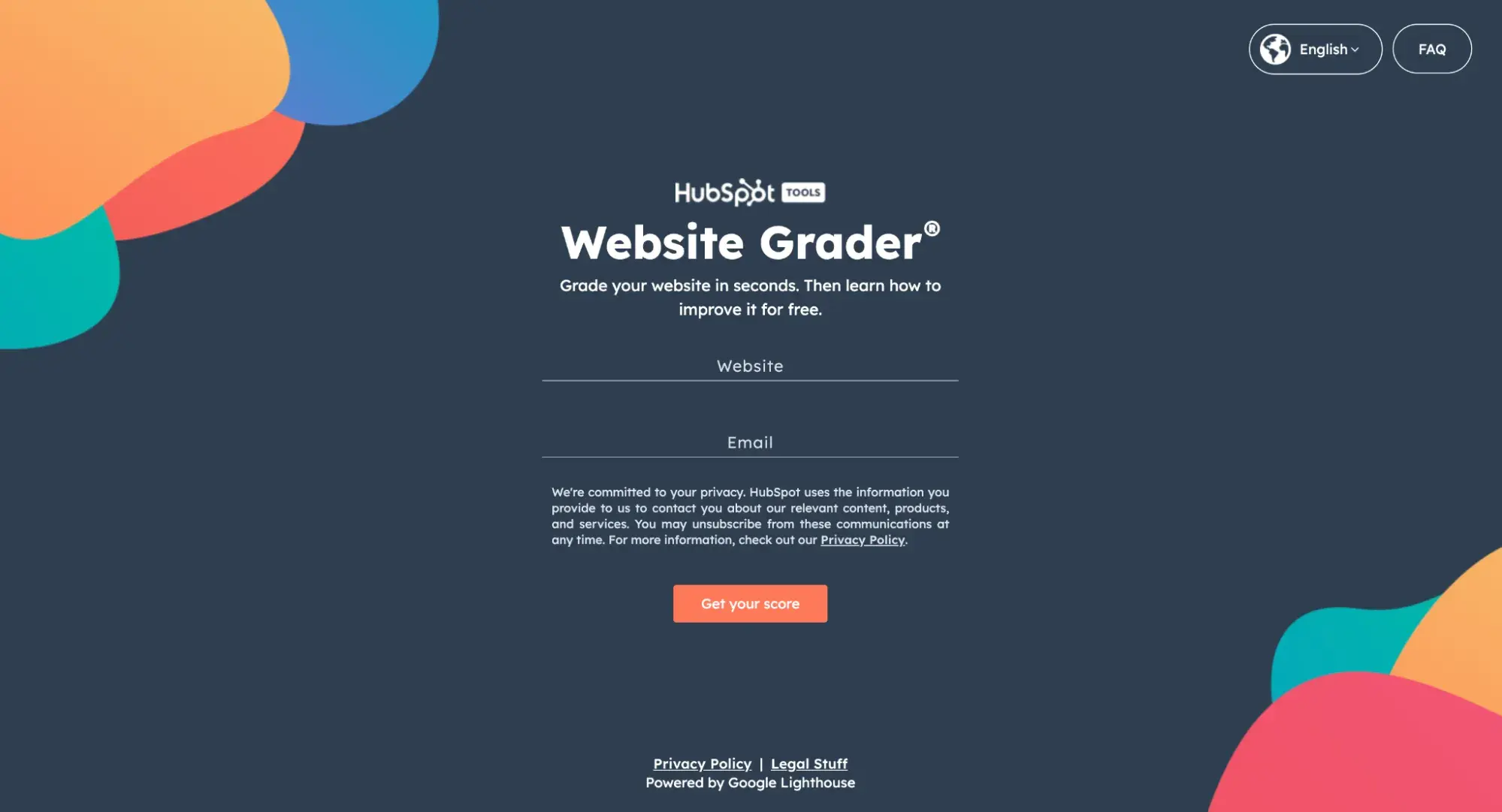 website grader screenshot