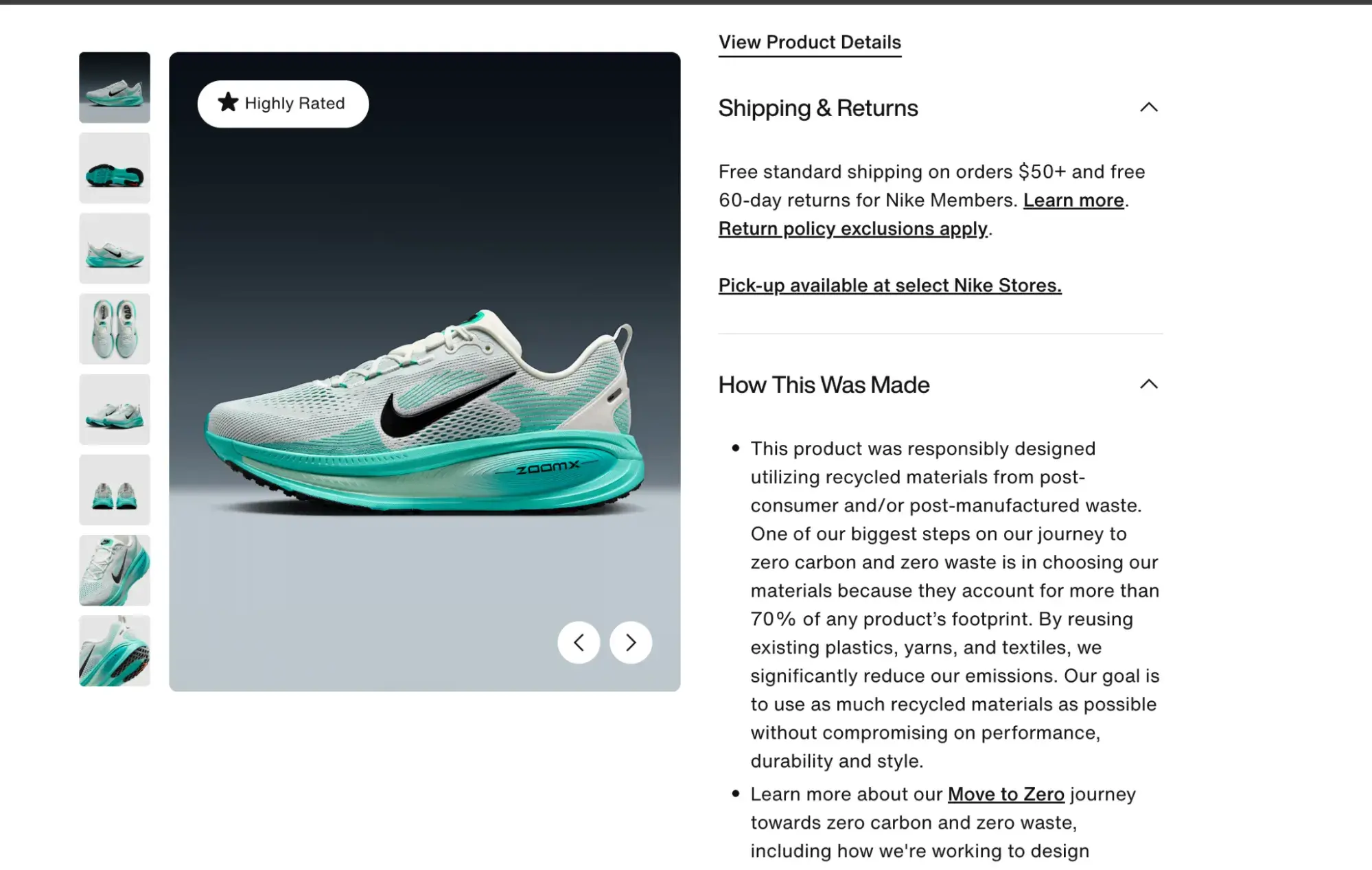 ux content strategy examples, nike