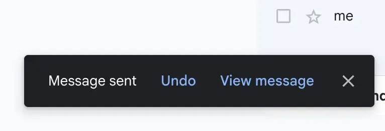 ux design examples: gmail undo send