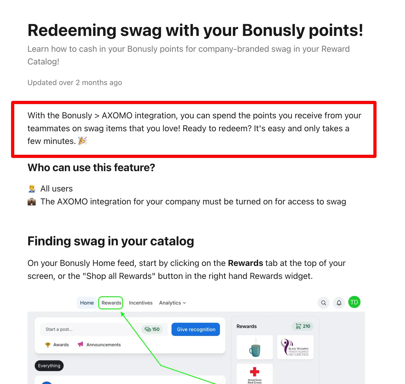 bonuslys help center aimed at its user personas