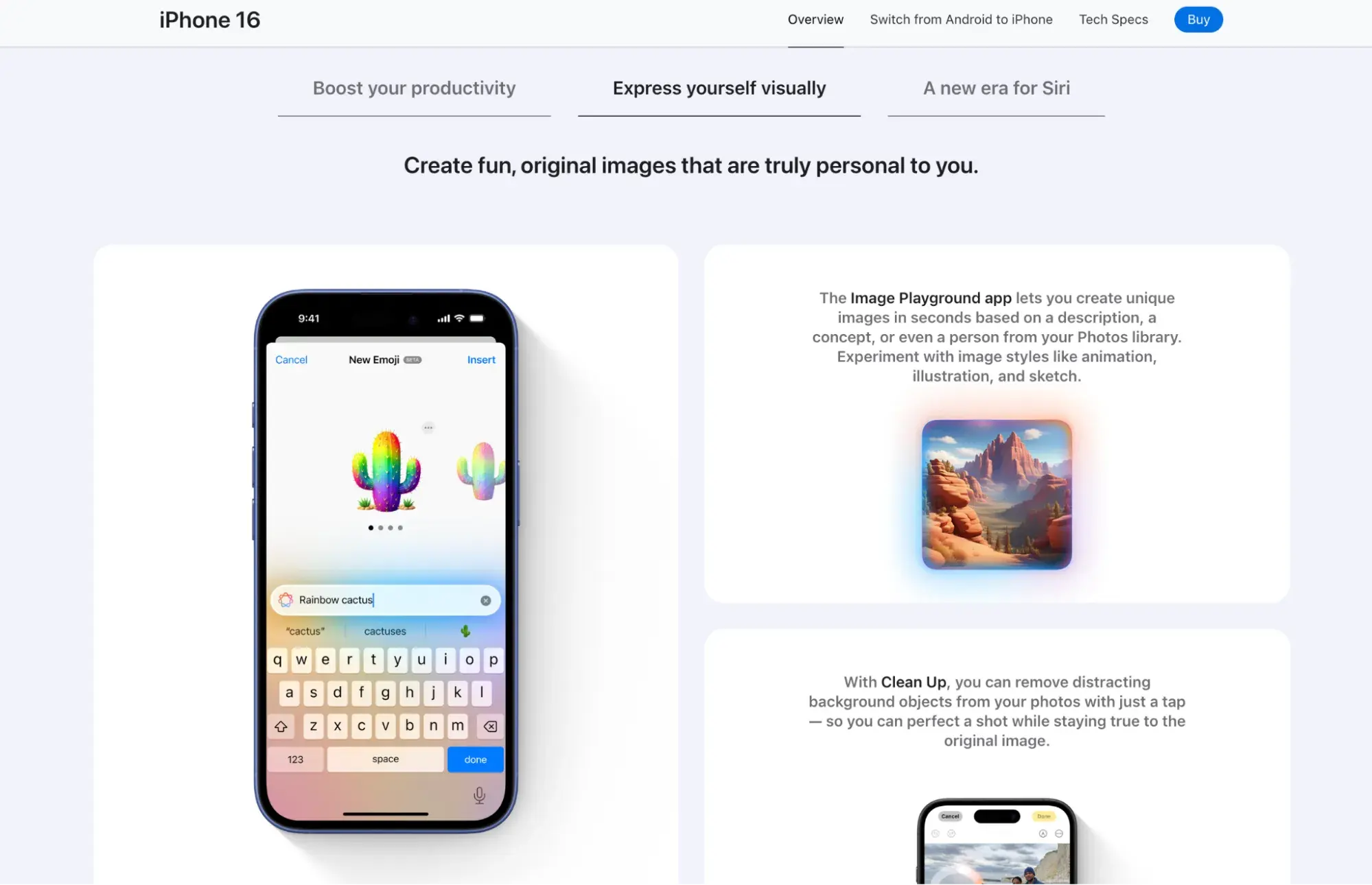apples iphone 16 landing page