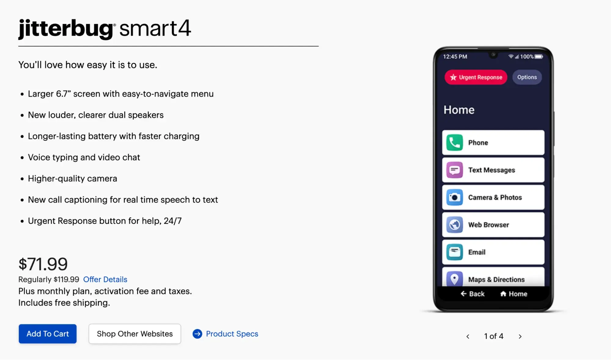 livelys jitterbug landing page