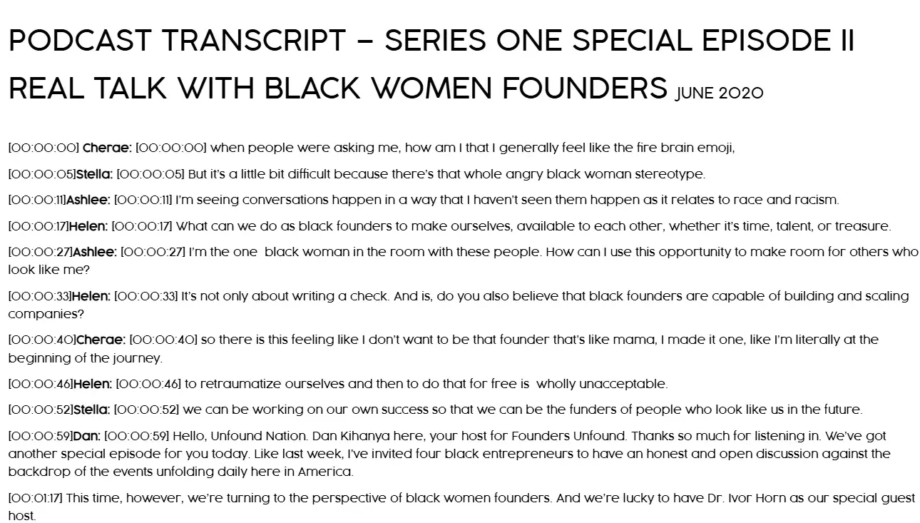 podcast transcript, founders unfound podcast transcript