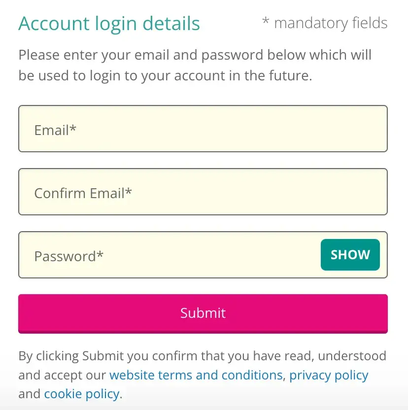 web accessibility guidelines: labeled form fields example