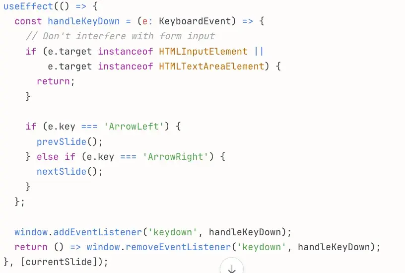 web accessibility guidelines: adding arrow key support