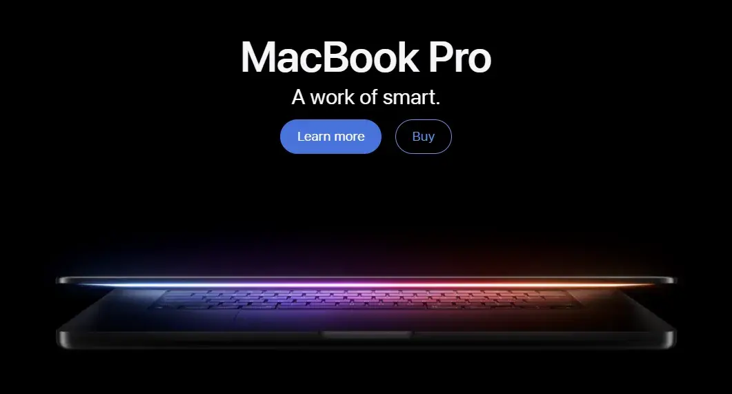 apple macbook pro banner, minimalist banner example