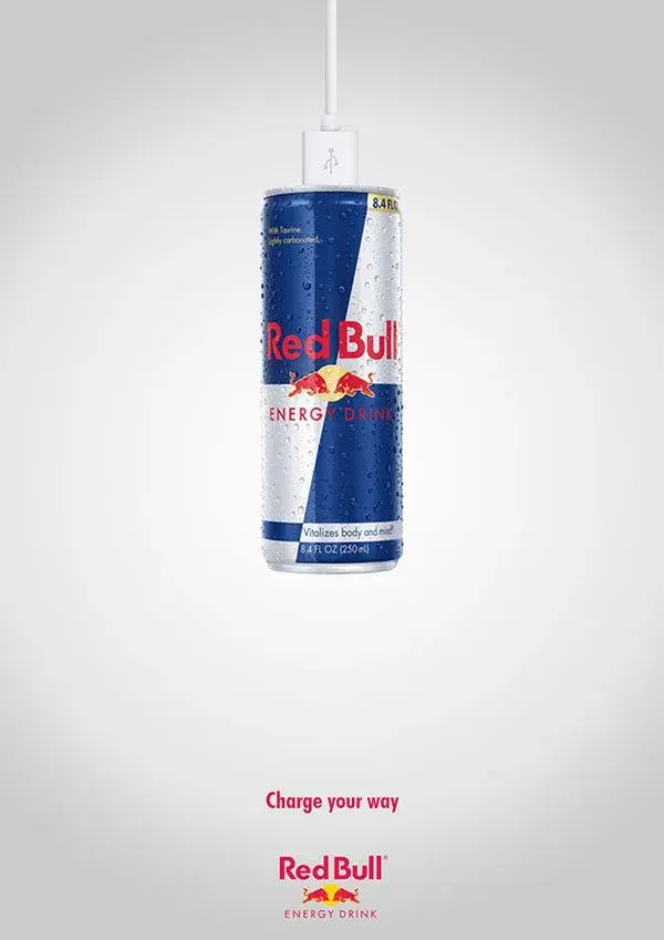 red bull humorous banner, funny banner example