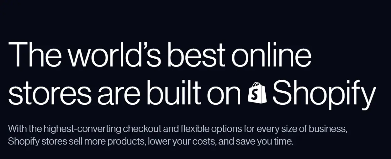 shopify authority banner, bold statement banner example