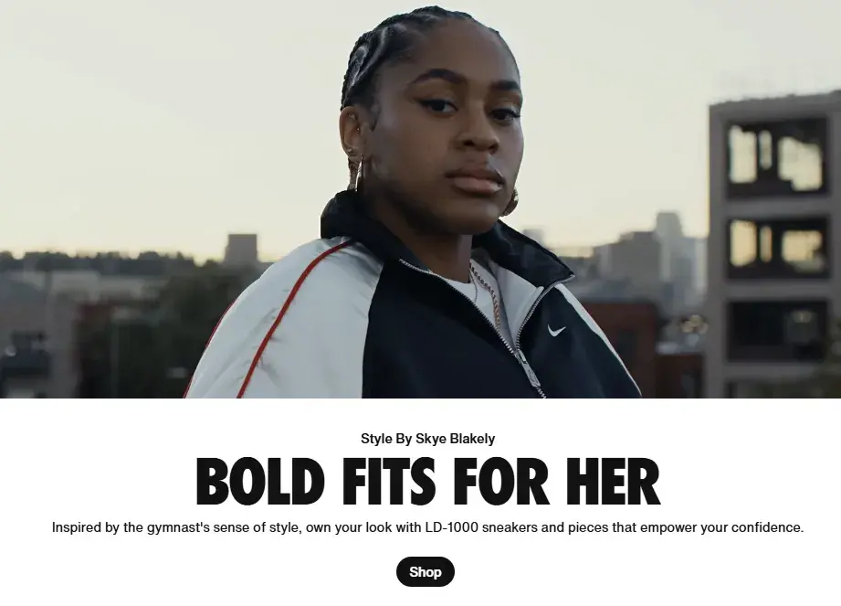 nike skye blakely banner, ambassador banner example