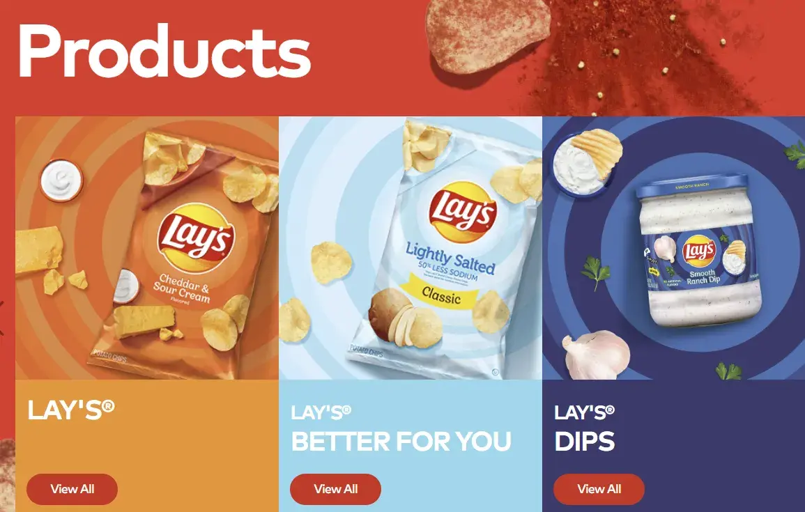 lays featured products banner, banner with featured products