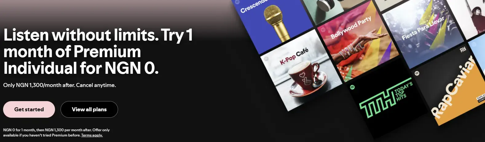 spotify premium banner, banner with gradient background