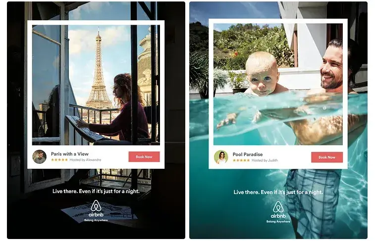 marketing and web design, Airbnb Live There campaign