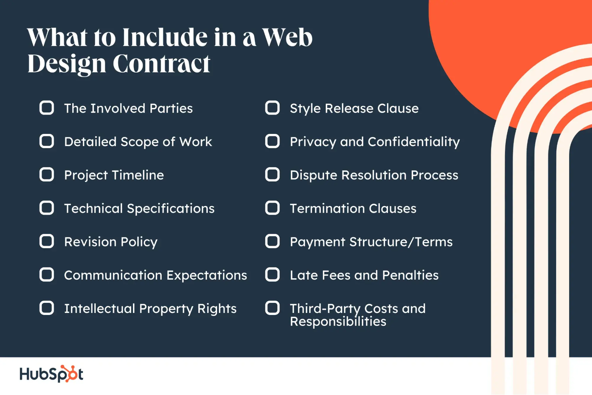 what to include in a web design contract
