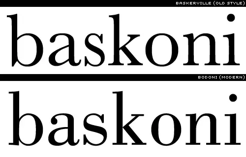 screenshot gives an example of a modern typeface to help beginner website designers understand how font and typography are essential web design skills.