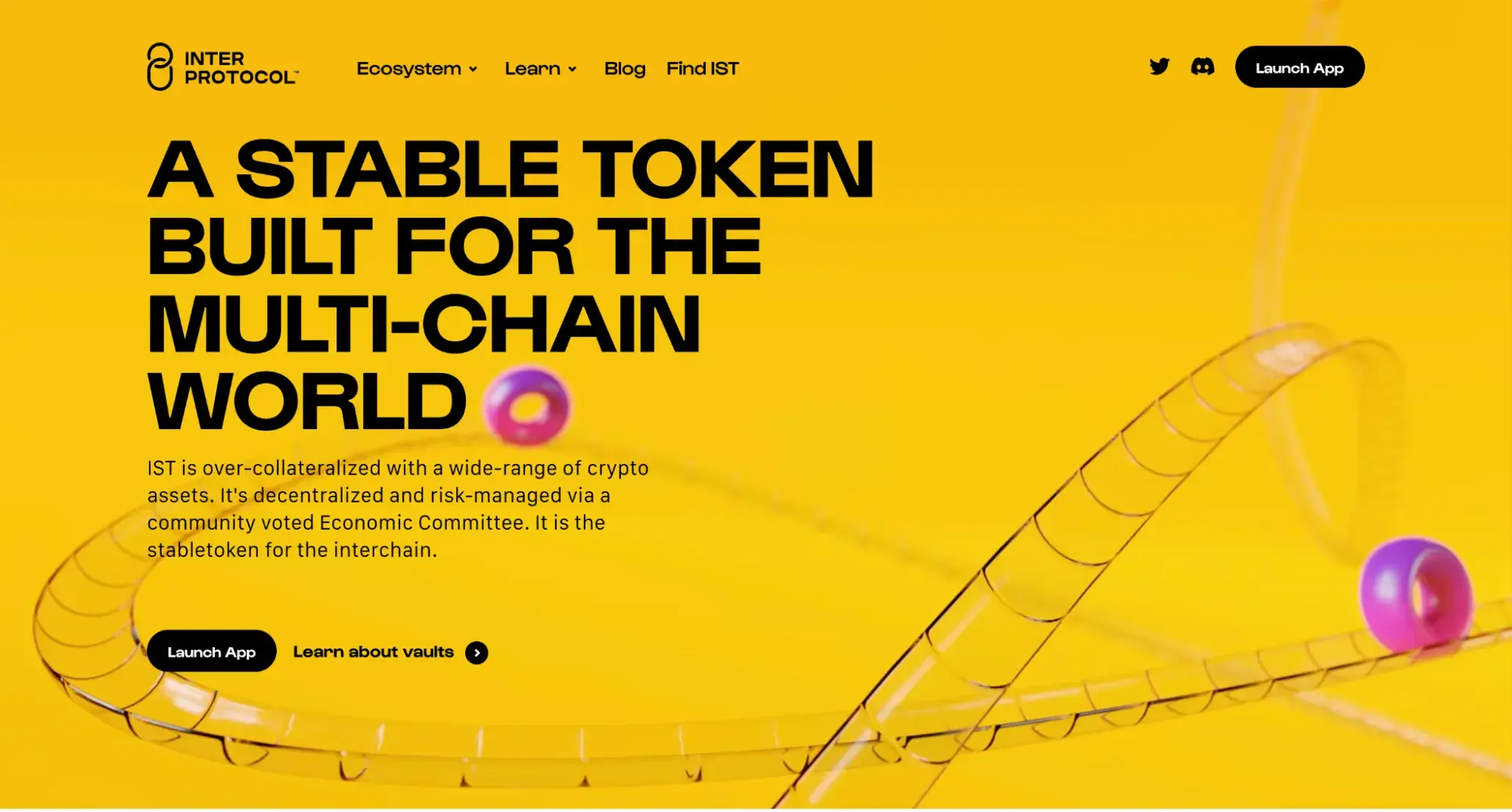 web3 website design: inter protocol