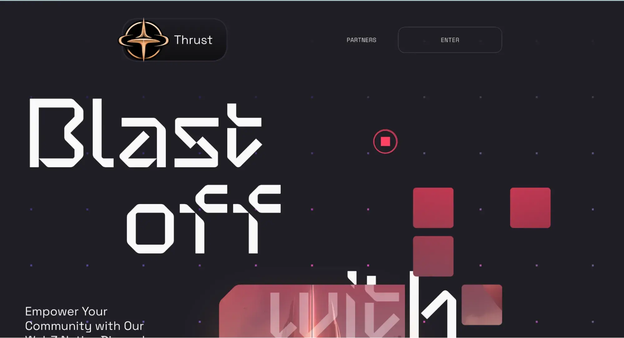 web3 web design: thrust network