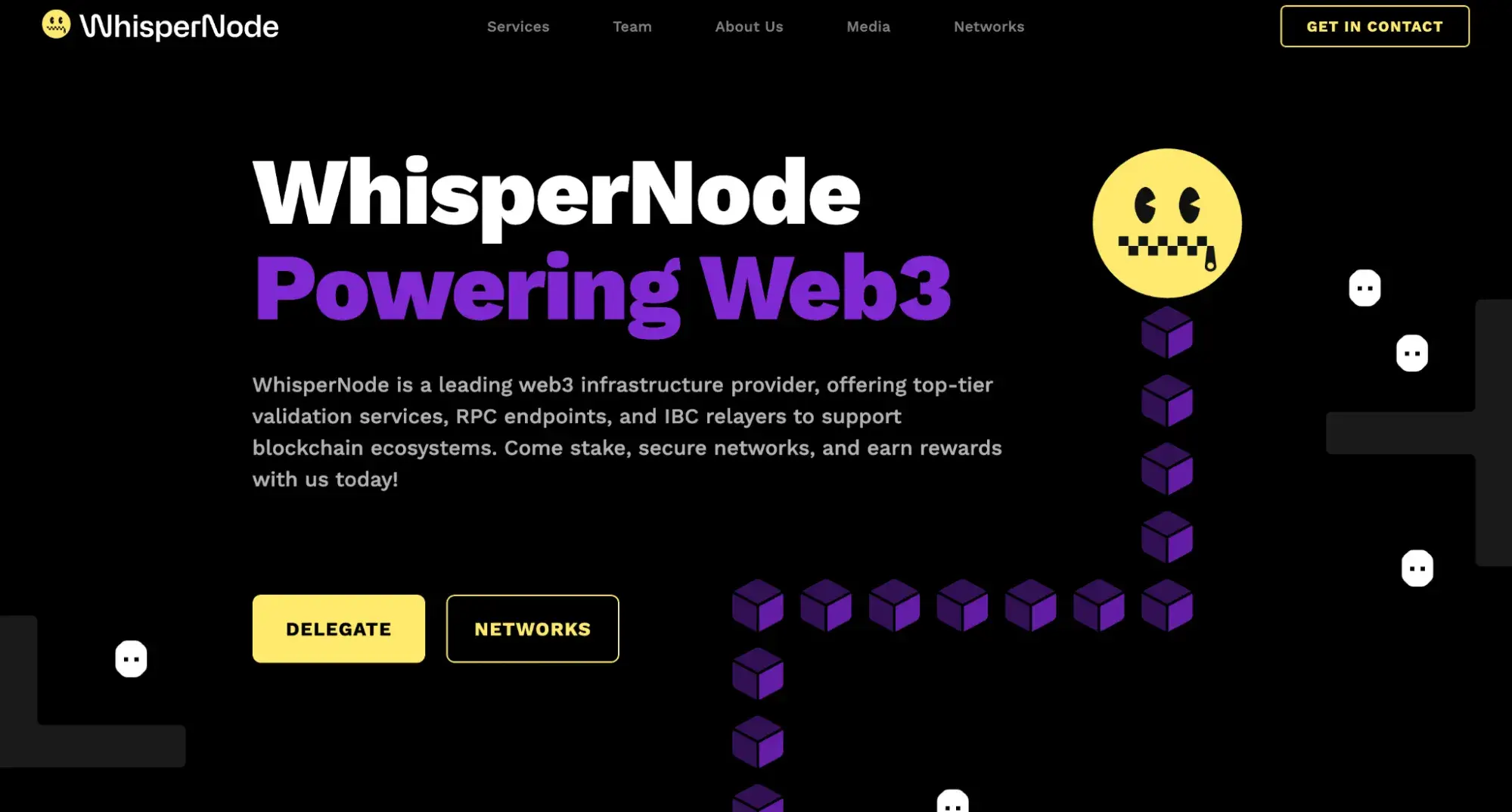 web3 website design: whispernode