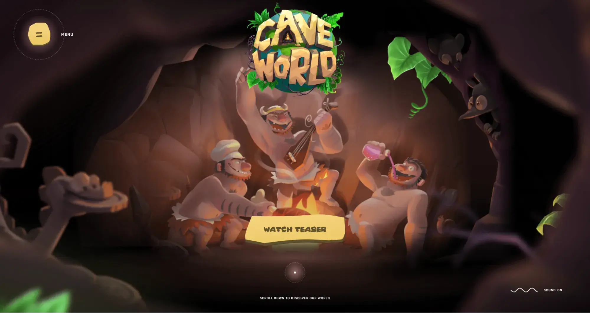web3 webite design: caveworld