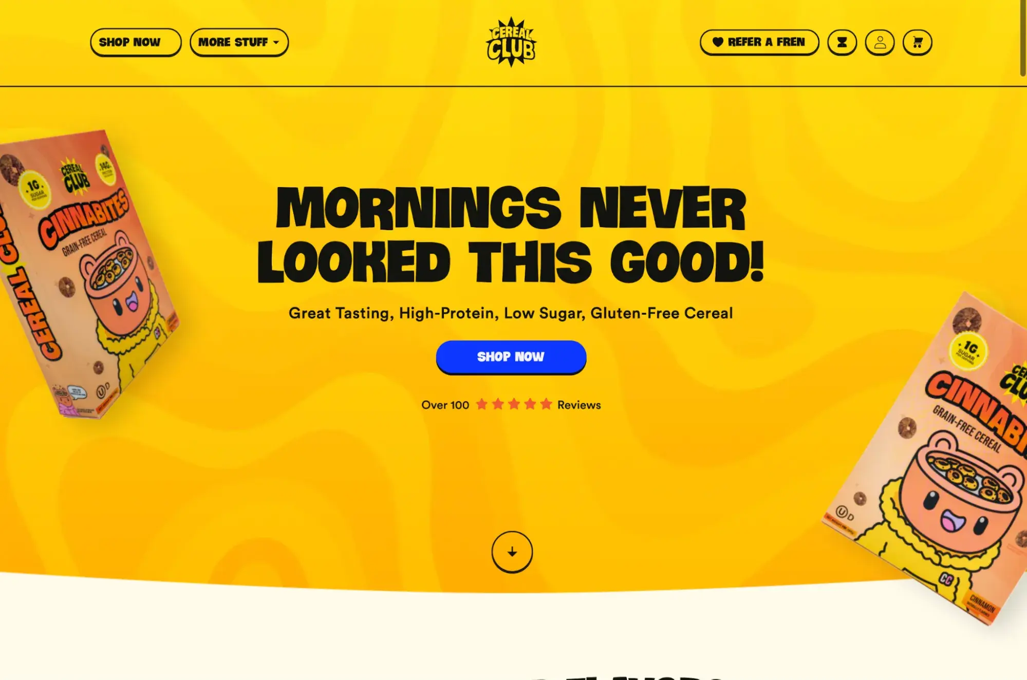 web3 website design: cereal club