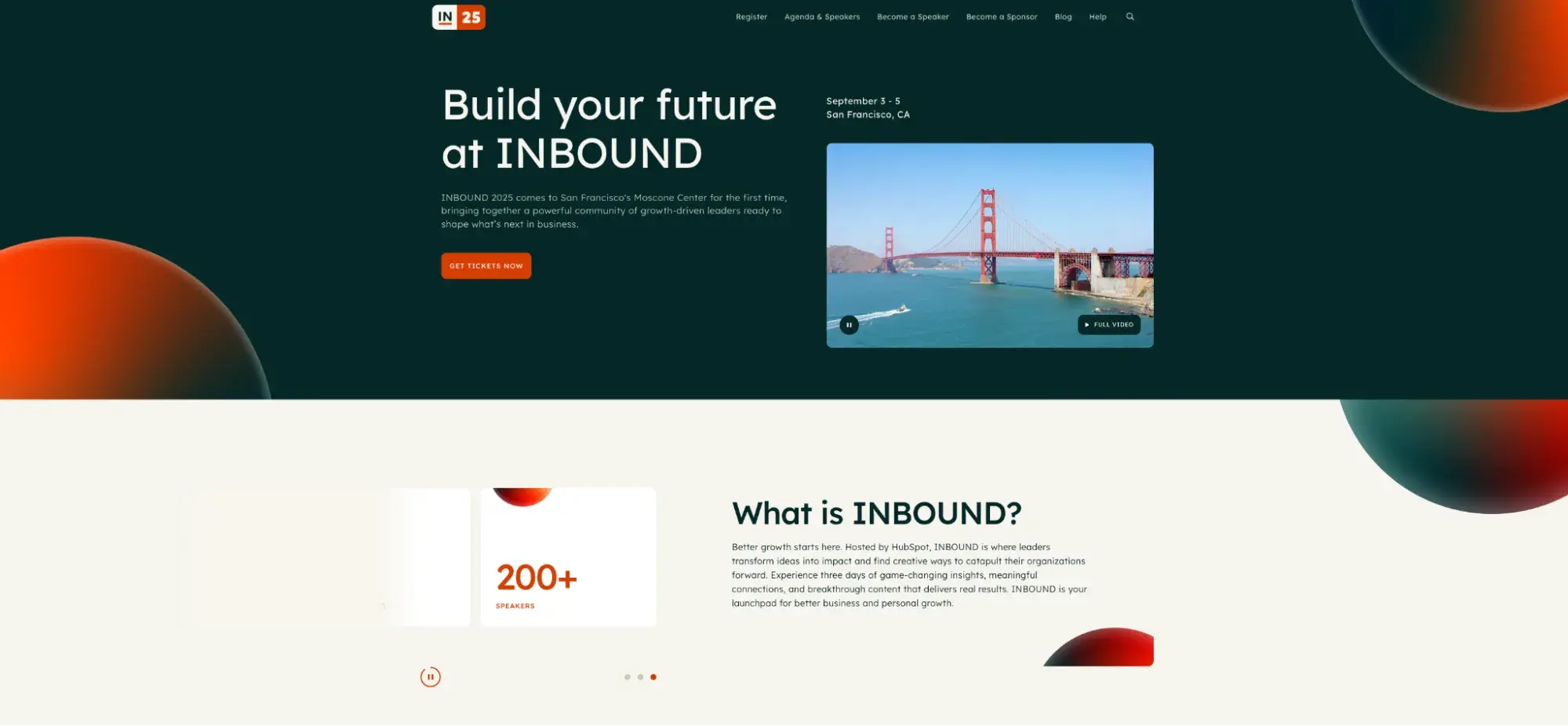 webinar landing page example, inbound