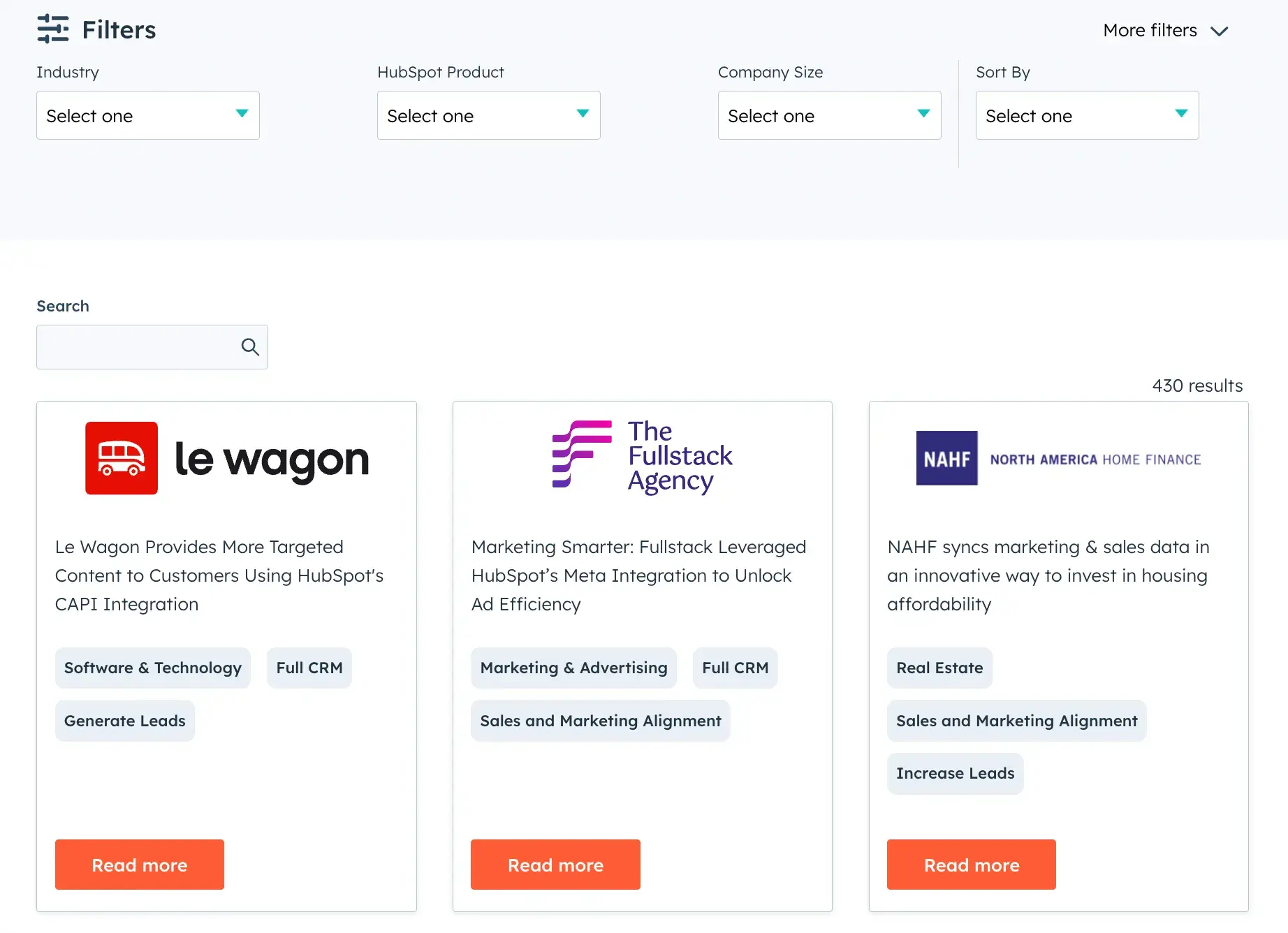 hubspot case study page
