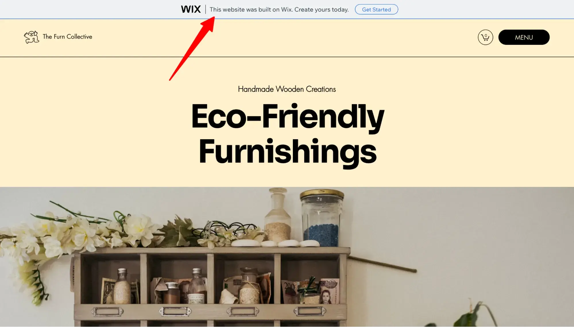wix branding at the top of a free website states, “this website was built on wix.”this external vendor branding can dilute your own company’s branding and hurt your professional image.