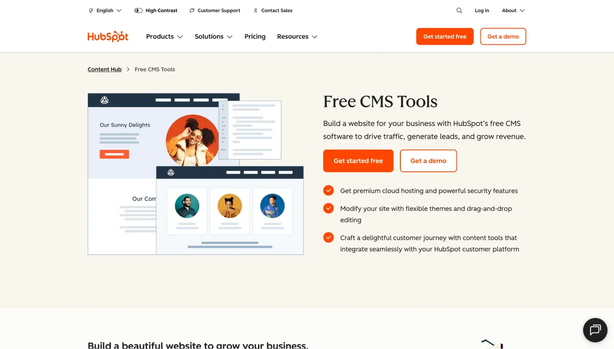 best website platforms: content hub