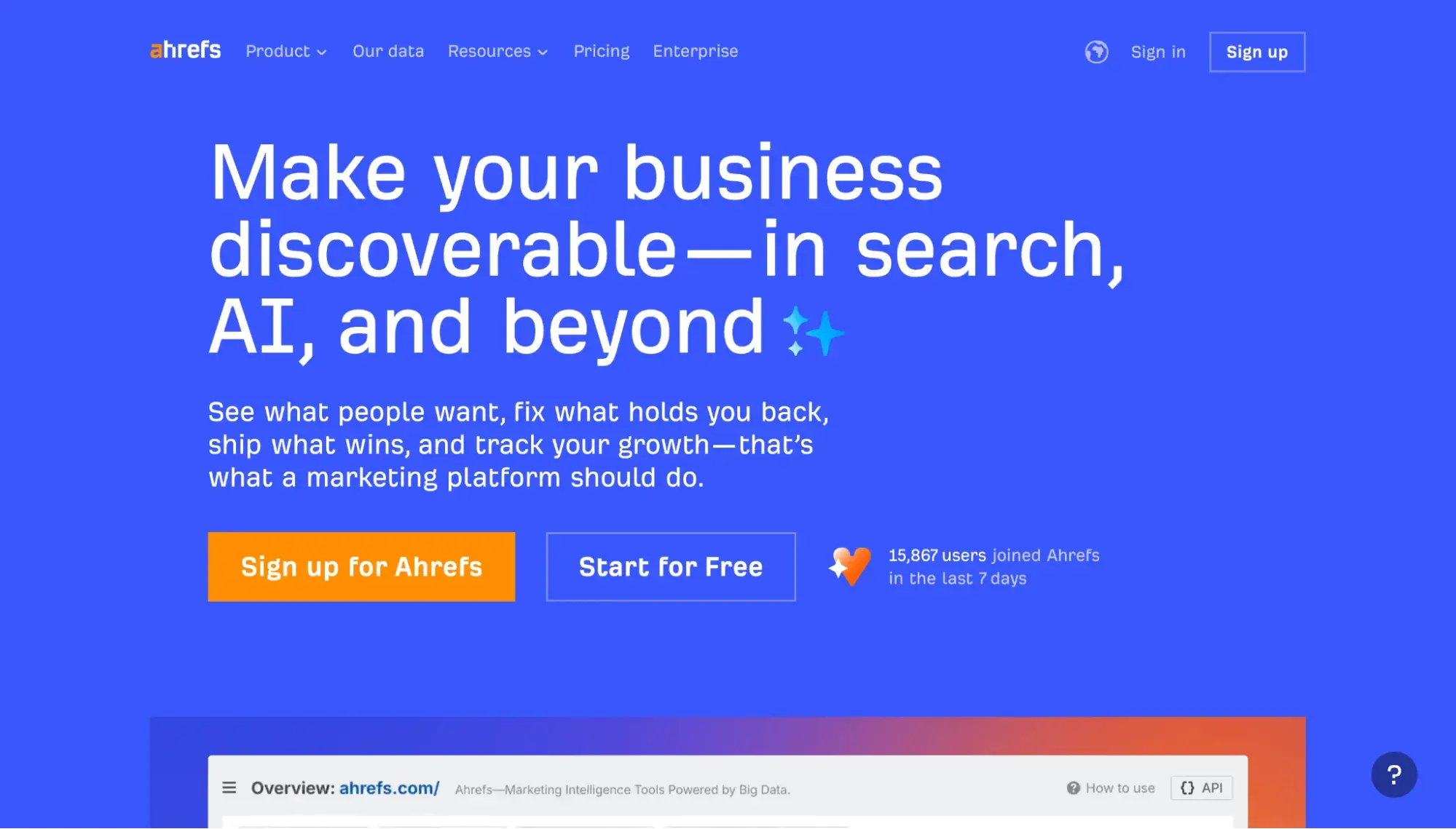 website seo software: ahrefs