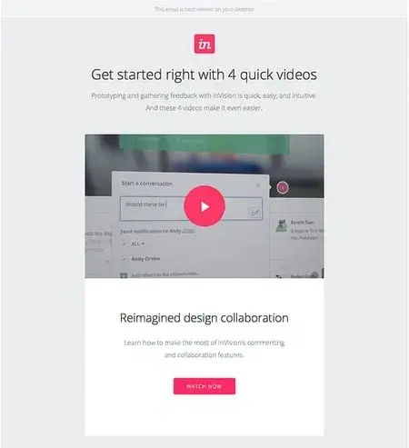 welcome email example from invision
