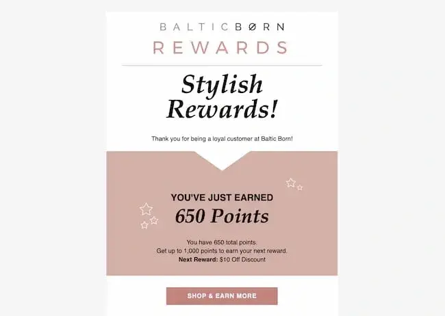 welcome email example from baltic born