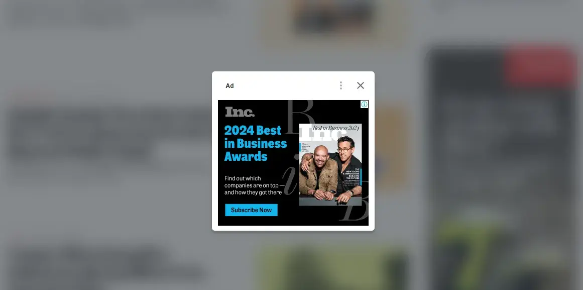 perfectly blurred and darkened background used in the inc magazine