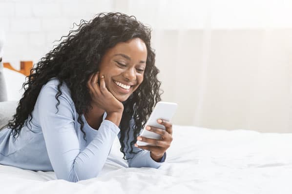 A woman Googles 