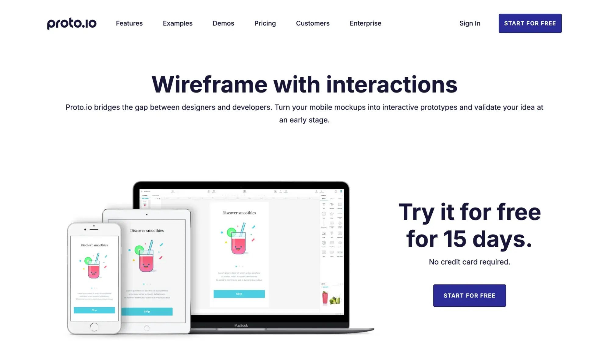 wireframing tools: proto.io