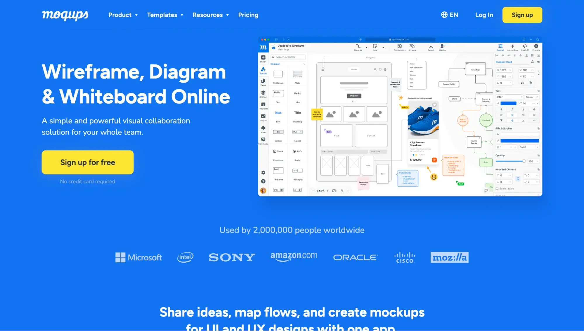 wireframing tools: moqups