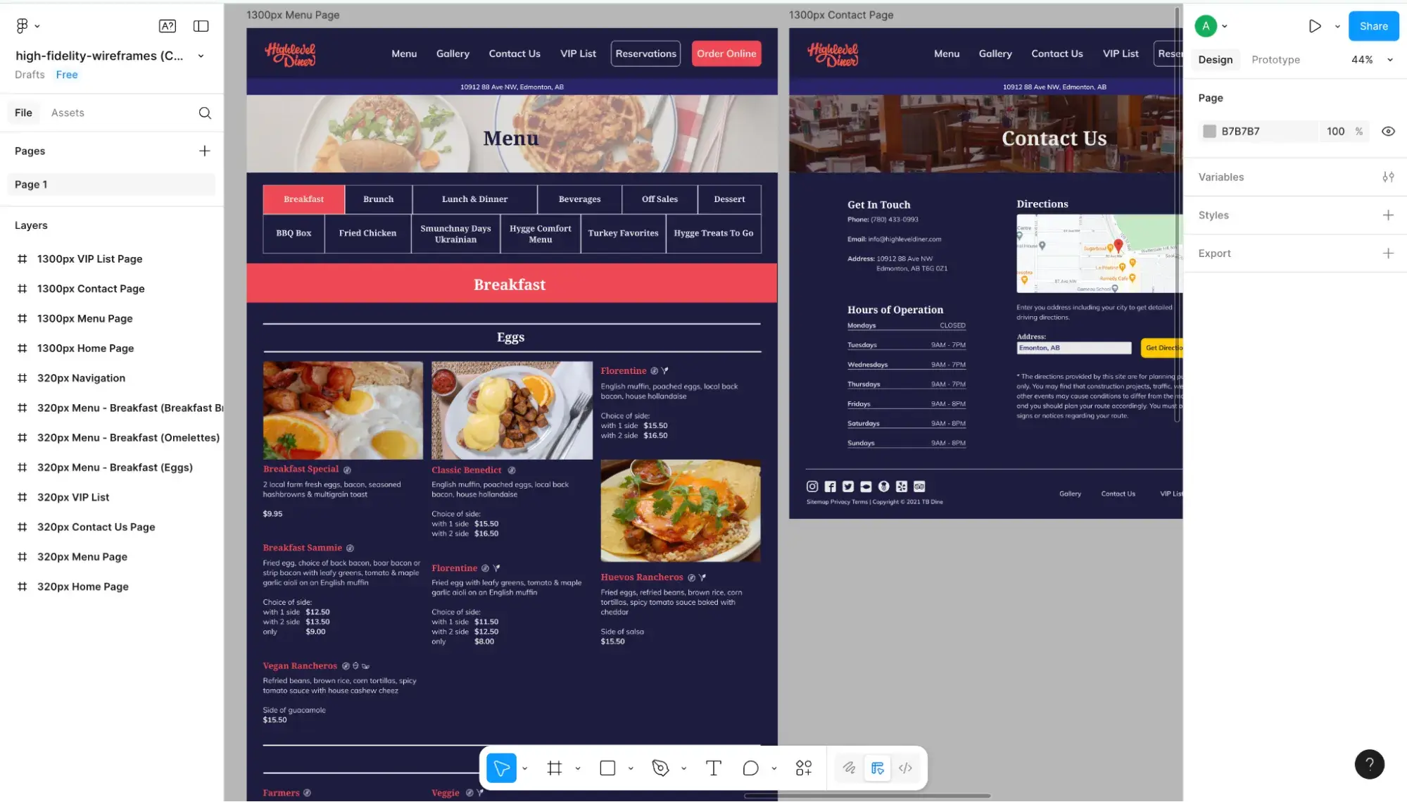 high-fidelity wireframing tools: figma