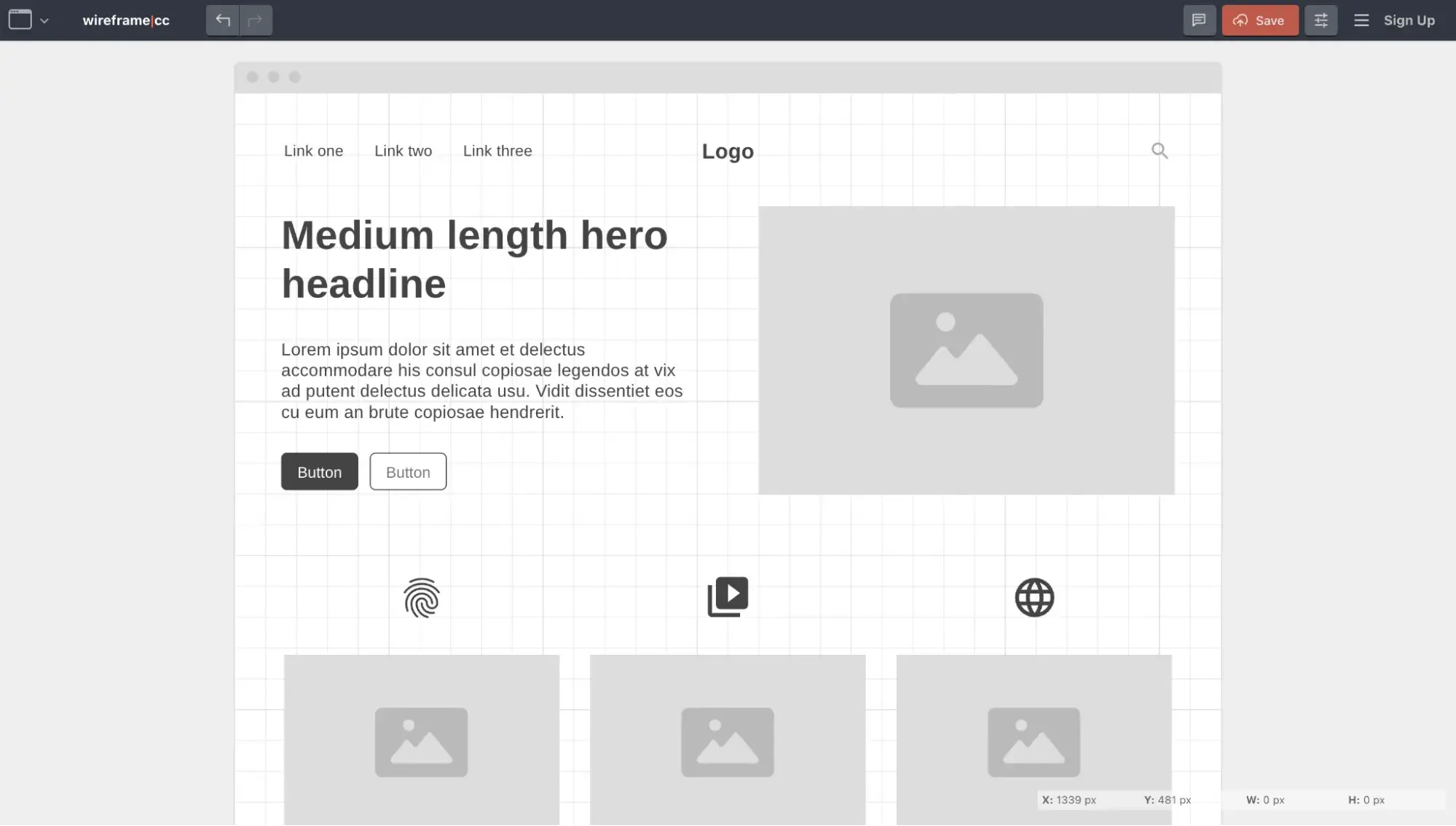 wireframing tools: wireframe.cc