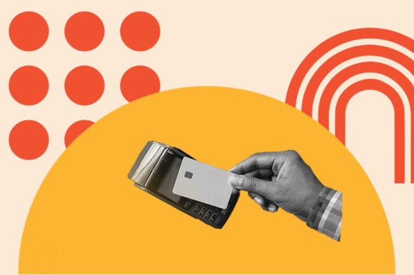 wordpress booking plugin: image shows a hand tapping a card to pay