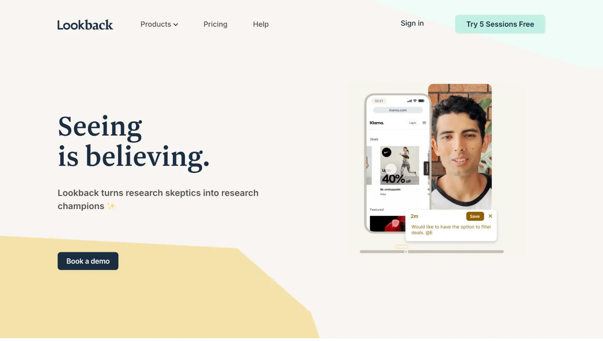 Lookbacks website